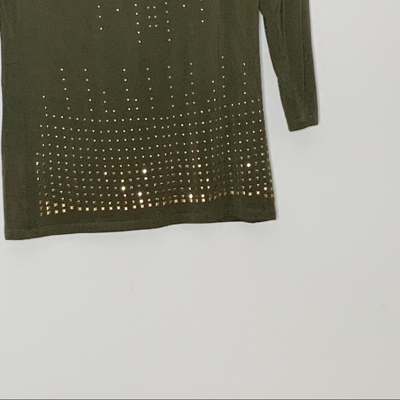 CALVIN KLEIN Olive green top. Size XS - Picture 2 of 4